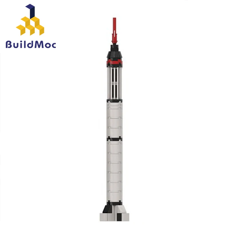 Mini Mercury-Redstone Rocket 1:110 Scale Launch Vehicle Building Blocks Space Science Esplora Rocket Brick Model Toy Kid Gift