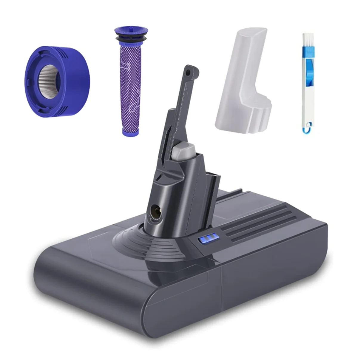 Adattatore Batteria Di Ricambio V8 Da 2000Mah 21.6V Per Aspirapolvere Portatili Dyson V8 Animal/Absolute/Plus/Cord-Free