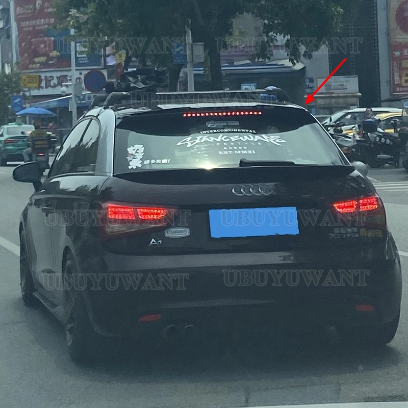 Per Audi A1 R18 2010-2014 Gomma Di Alta Qualità Colore Carbonio Posteriore Boot Wing Spoiler Tetto Posteriore Spoiler Ala Tronco Lip Boot Cover