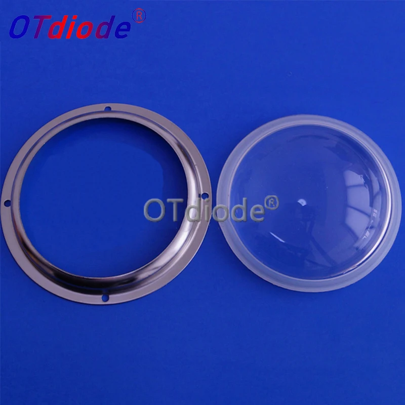 100 Millimetri Concavo Vetro Ottico Lente Led Ad Alta Potenza Con Custodia Protettiva In Silicone Anello & Staffa Di Fissaggio Per Cree Cxb3590 120 W-