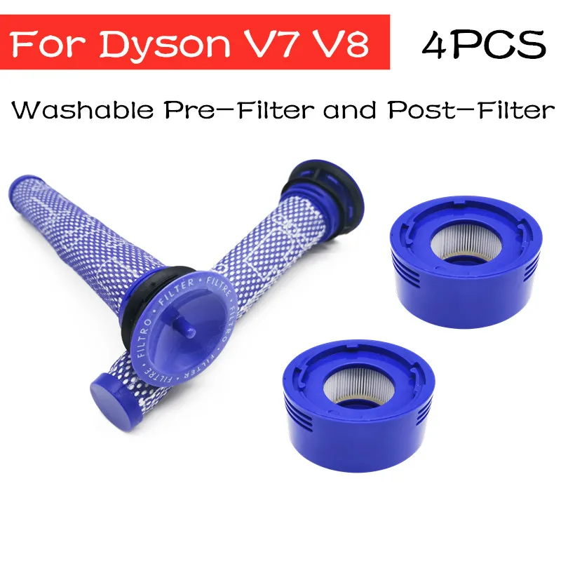Prefiltro Lavabile Post-Filtro Filtri Aria Hepa Adatti Per Dyson V7 V8 V 7/8 Aspirapolvere Parti Accessori Dydisonv7 Disonv8