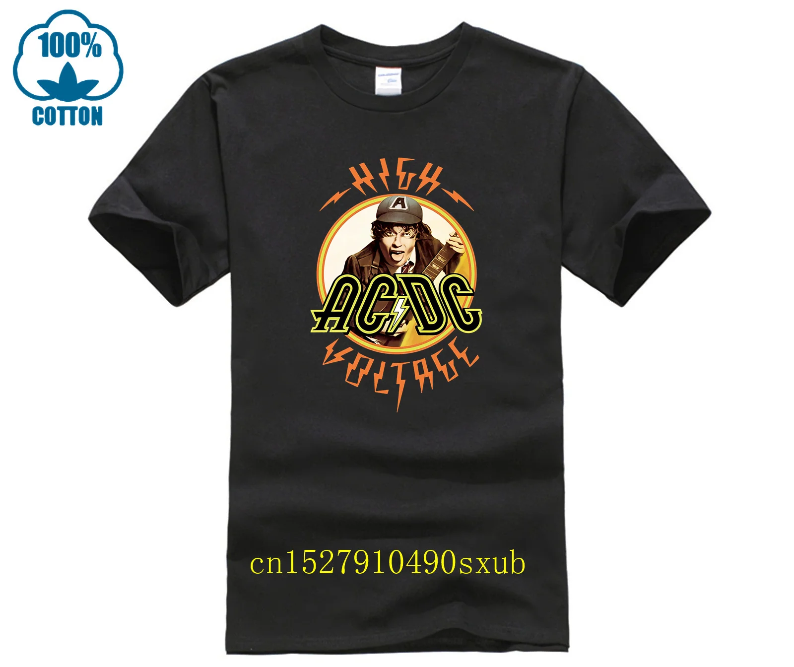 Maglietta Ac Dc Ad Alta Tensione Angus Young Rock Album [1]