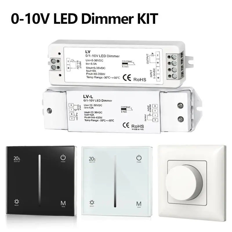 Skydance 0/1-10V Led Dimmer Driver Tensione Costante Dimmer Dc5-36V Pwm Led Controller 2.4G Rf Luminosità Del Segnale Dimmer