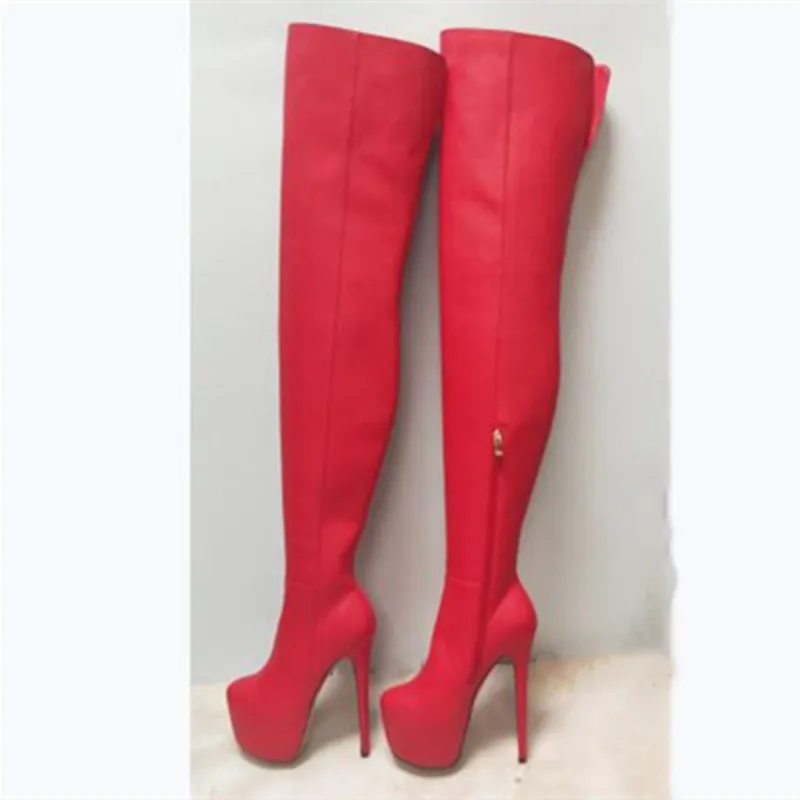 Scarpe Shofoo. Stivali Moda Donna. Stivali Tacco Alto Circa 18 Cm, Stivali Sopra Il Ginocchio. Dimensioni: 34-45