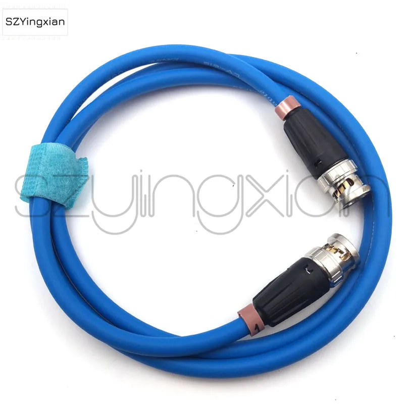 Cavo Video Lv-61S Caname, Nero Blu, Cavo Video Sdi, Cavo Video Pinna Squalo 75 Ohm, Dritto Bnc A Bnc Diritto