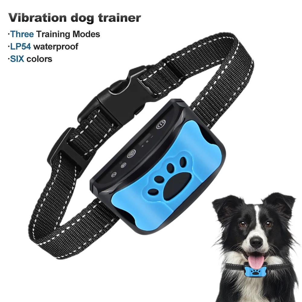 Pet Dog Anti Barking Device Usb Electric Dogs Training Collar Dog Stop Barking Vibration Anti Bark Collar Dog Supplies