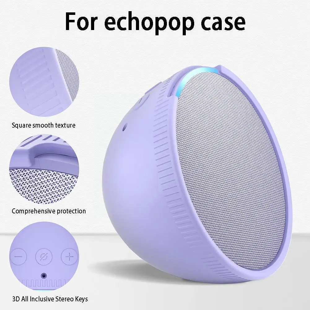 Custodia In Silicone Per Amazon Echo Full Cover Speaker Audio Box Custodia Protettiva Per Accessori Amazon Echopop W2V7