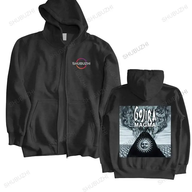 Homme Felpa Con Cappuccio Gojira Heavy Metal Band Magma Album Logo Giacca Nera Da Uomo Con Cappuccio Felpa Con Cappuccio Hip-Hop Stile Sciolto Full-Fi