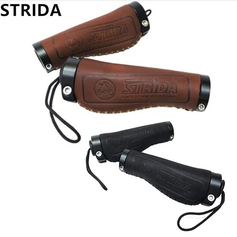 Impugnature Strida Estremità Impugnatura Ergonomica In Pelle Impugnature Da 128Mm Bicicletta Universale