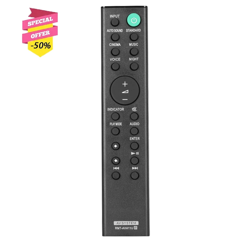Rmt-Ah411U Telecomando Per Soundbar Sony 149336011 Ht-S100F Ht-Sf150 Ht-Sf200 Hts100F Htsf150 Htsf200