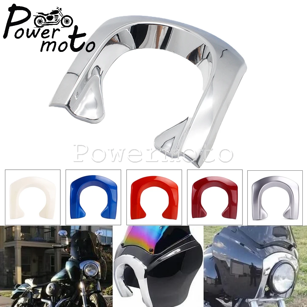 Per Harley Dyna Fat Bob Street Bob Low Rider Custom Chrome Faro Anteriore Carenatura Trim Bezel Scowl Head Light Mask Cover