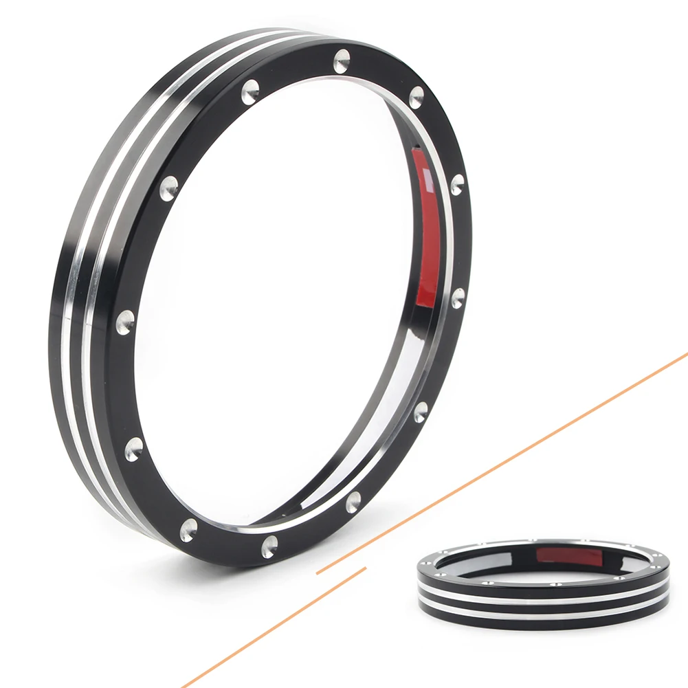 Moto Tachimetro Gauge Bezel Trim Ring Per Harley Davidson Sportster Xl883 Xl1200 Dyna Street Bob Low Rider Cnc Alluminio