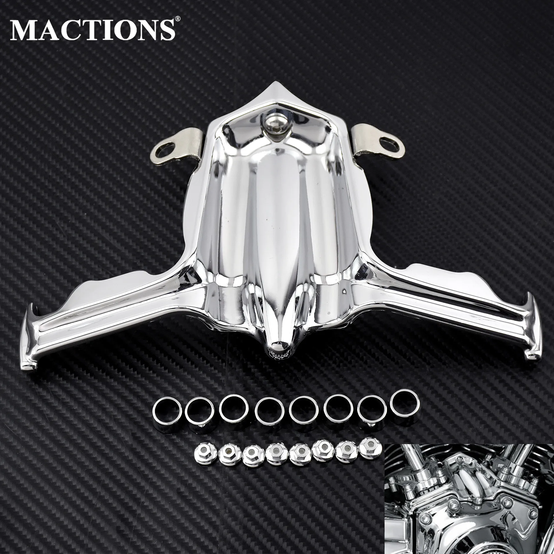 Moto Chrome Punteria Sollevatore Blocco Accento Copertura Per Harley Twin Cam Motore Touring Dyna Stradale Bob Electra Glide Fat Bob Flhr