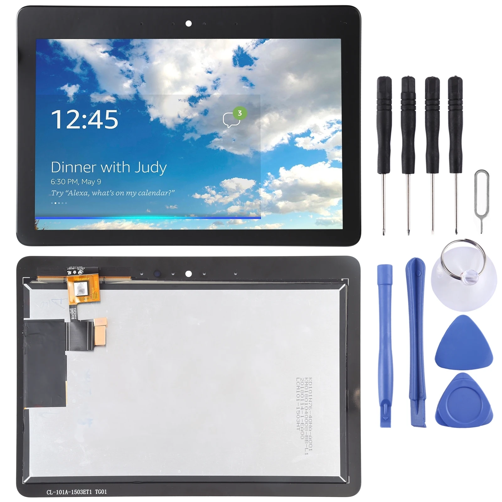 Schermo Lcd Oem Per Amazon Echo Show 2 Con Digitalizzatore Assemblaggio Completo Per Amazon