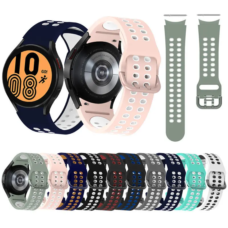 Cinturino Per Samsung Galaxy Watch4 44Mm/42Mm, Cinturino In Silicone Bicolore Per Samsung Galaxy Watch4 Cinturino Da Polso Classico 46Mm/42Mm