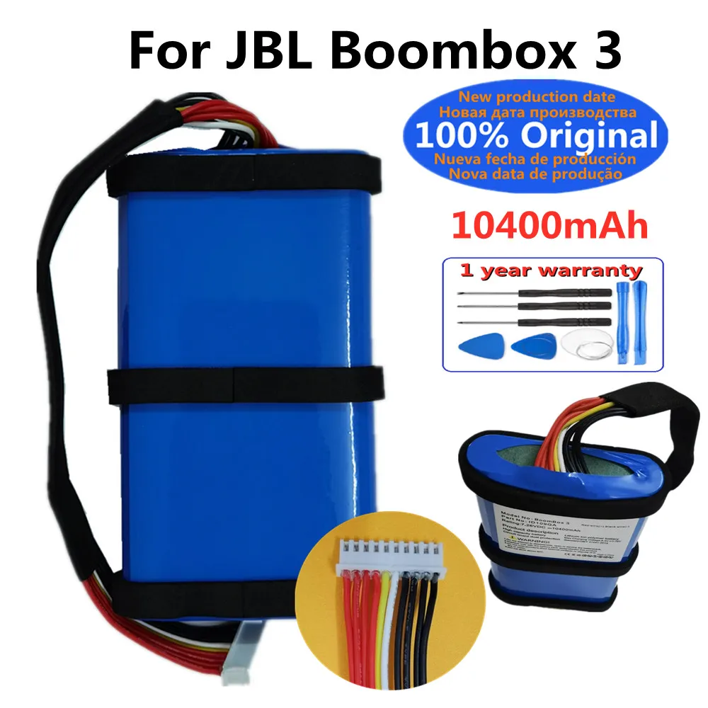 Nuova Batteria Bluetooth Originale Al 100% Per Jbl Boombox 3 Boomboox3 Player Speaker Batteria Ricaricabile 10400Mah Bateria Batteri