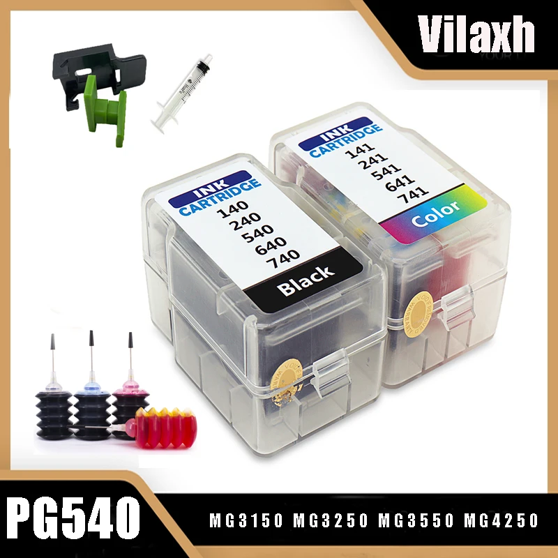 Vilaxh Cmart Crtridge Rifll Kit Per Canon Pg540 Cl541 Cartuccia Di Inchiostro Per Canon 540 541 Pixma Mg4250 Mx375 Mx395 Mx435 Mx455