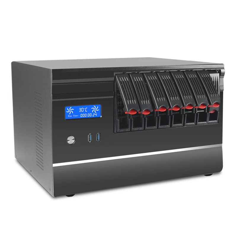 Cloud Nas 8 Bay Small Tower Server Case Micro Atx Mini Itx Server Chassis Con Sata Backplane Network Attached Storage