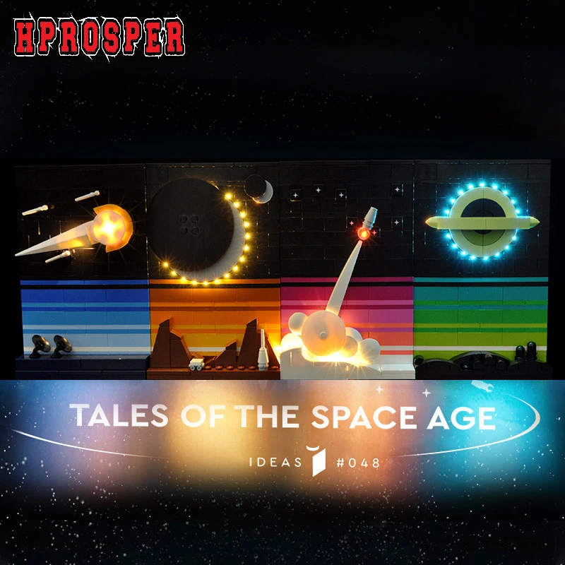 Hprosper 5V Led Light Per 21340 Ideas Series Tales Of The Space Age Lampada Decorativa (Non Includere I Blocchi Di Costruzione Lego)