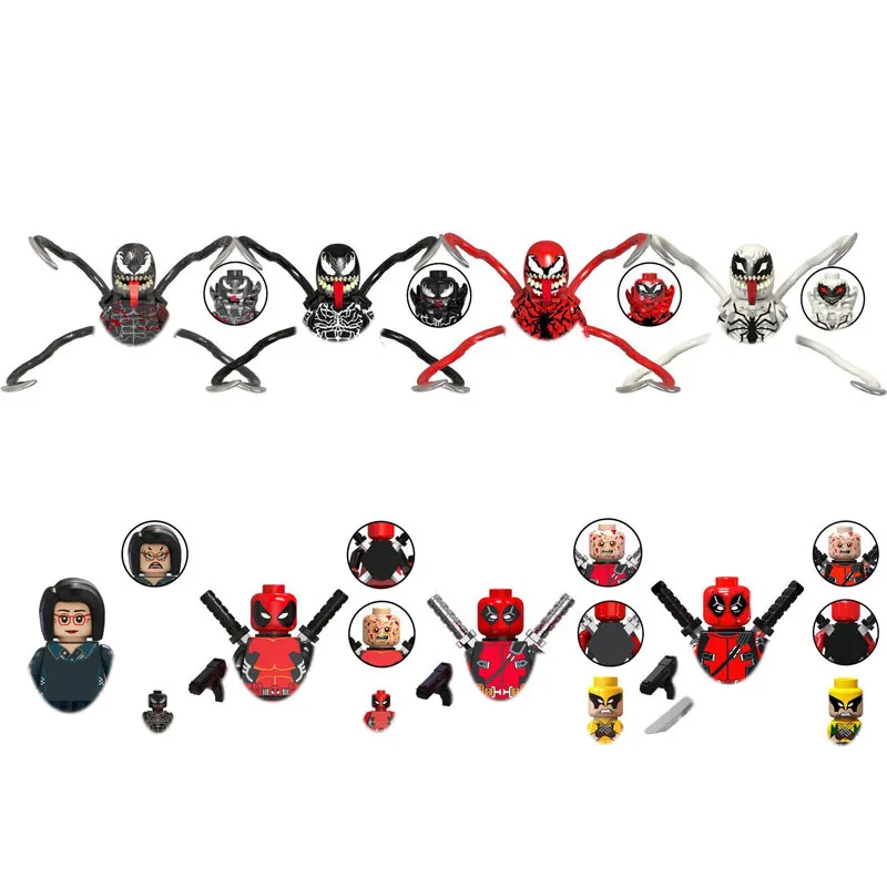 Tv6203 Superhero Riot Venom Carnage Anti-Venom Building Blocks Briks Mini Action Figure Toys