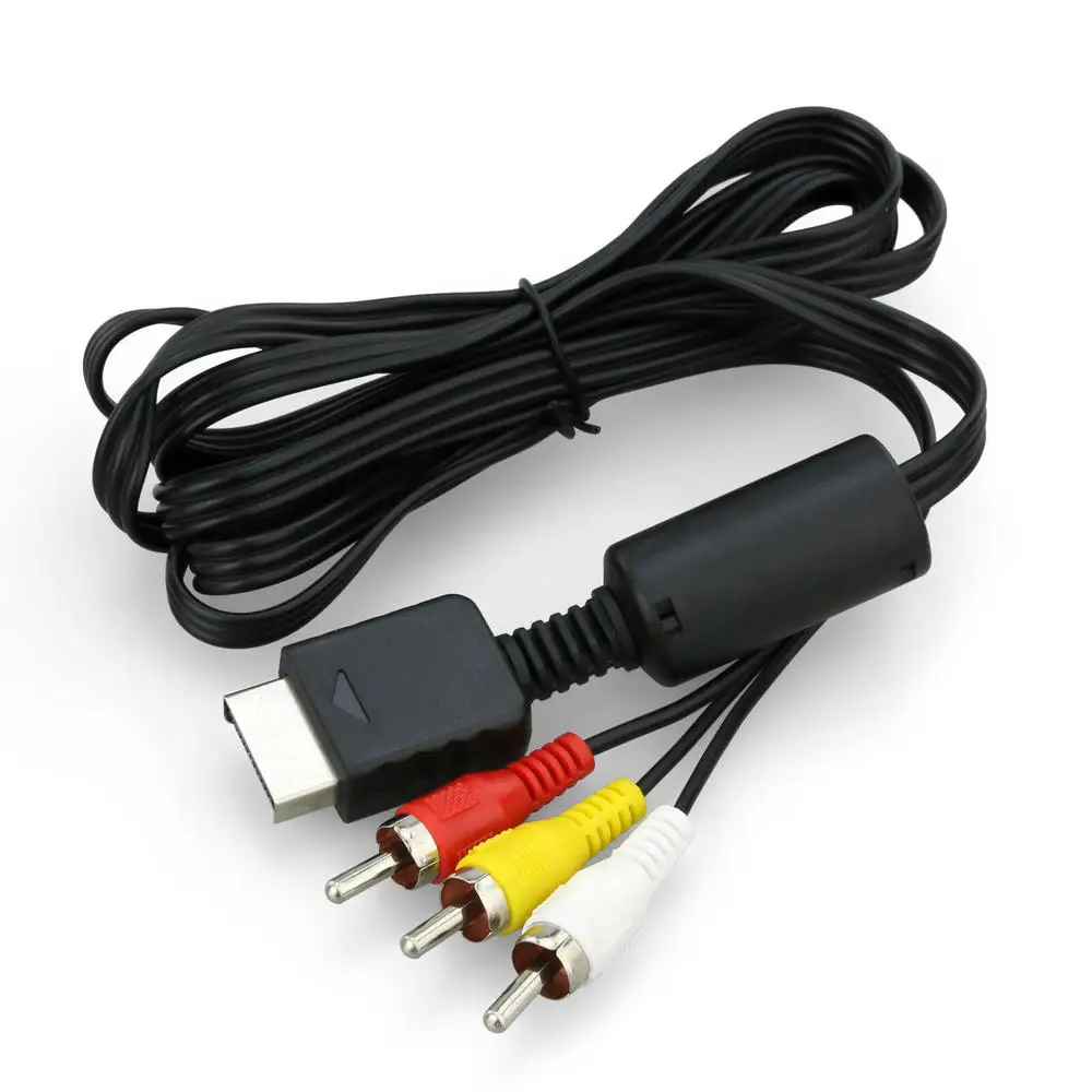 1.8M Per Sony Playstation 1 2 3 Ps1 Ps2 Ps3 Tv Av Rca Cavo Audio E Video Cavo Per Sony Playstation Game Cube Accessorio