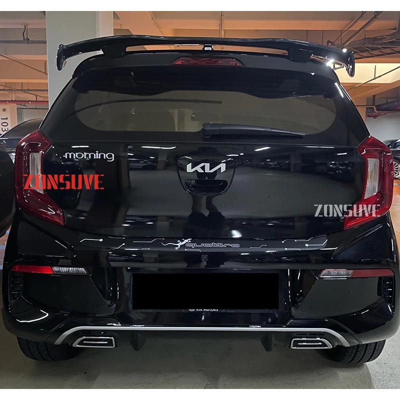 Per Kia Morning Picanto Spoiler Abs Plastic Hatchback Universal Roof Rear Wing Body Kit Accessori