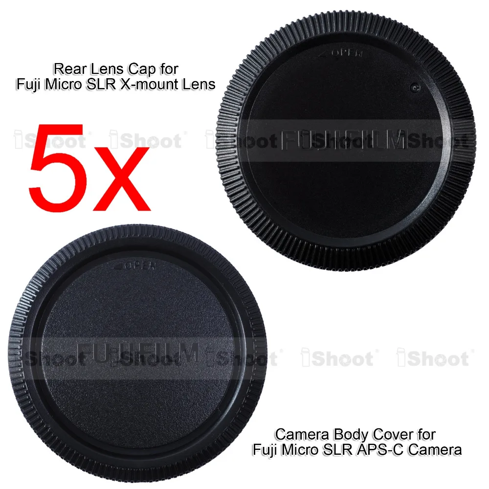 5X Della Copertura Del Corpo Per Fujifilm Reflex Micro Aps-C Macchina Fotografica X-T1 X-T10 X-Pro1, X-E1 X-E2 E Tappo Posteriore Per Fuji Micro Slr X
