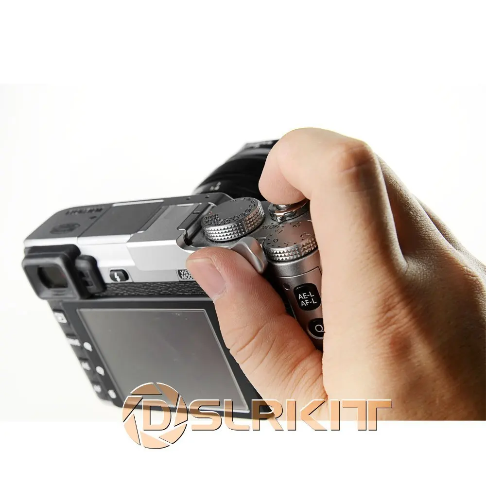 Dslrkit Thumb Up Grip Per Fujifilm X-E1 X-M1 X-A1 E2 X X-Pro1 (Argento)