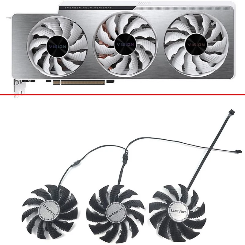 Ventola Di Raffreddamento 82Mm 87Mm Pla09215S12H T129215Su Rtx3080 3090 Ventola Grafica Per Ventola Gigabyte Rtx3080 Ti Rtx3090 Vision Oc 3X Gpu