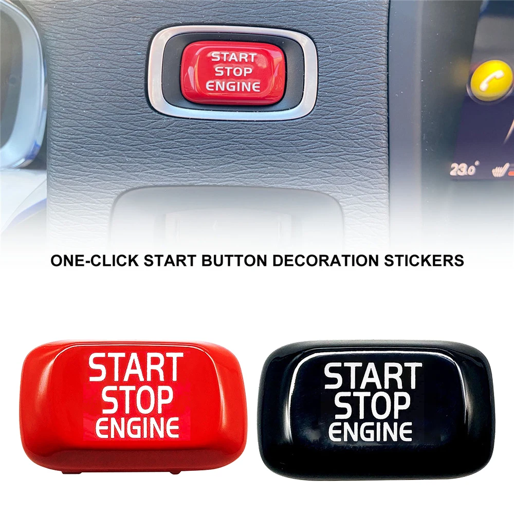 Auto Motor Start Knop Vervang Cover Stop Swtich Key Decor Auto Styling Voor Volvo V40 V60 S60 Xc60 S80 V50 V70 Xc70