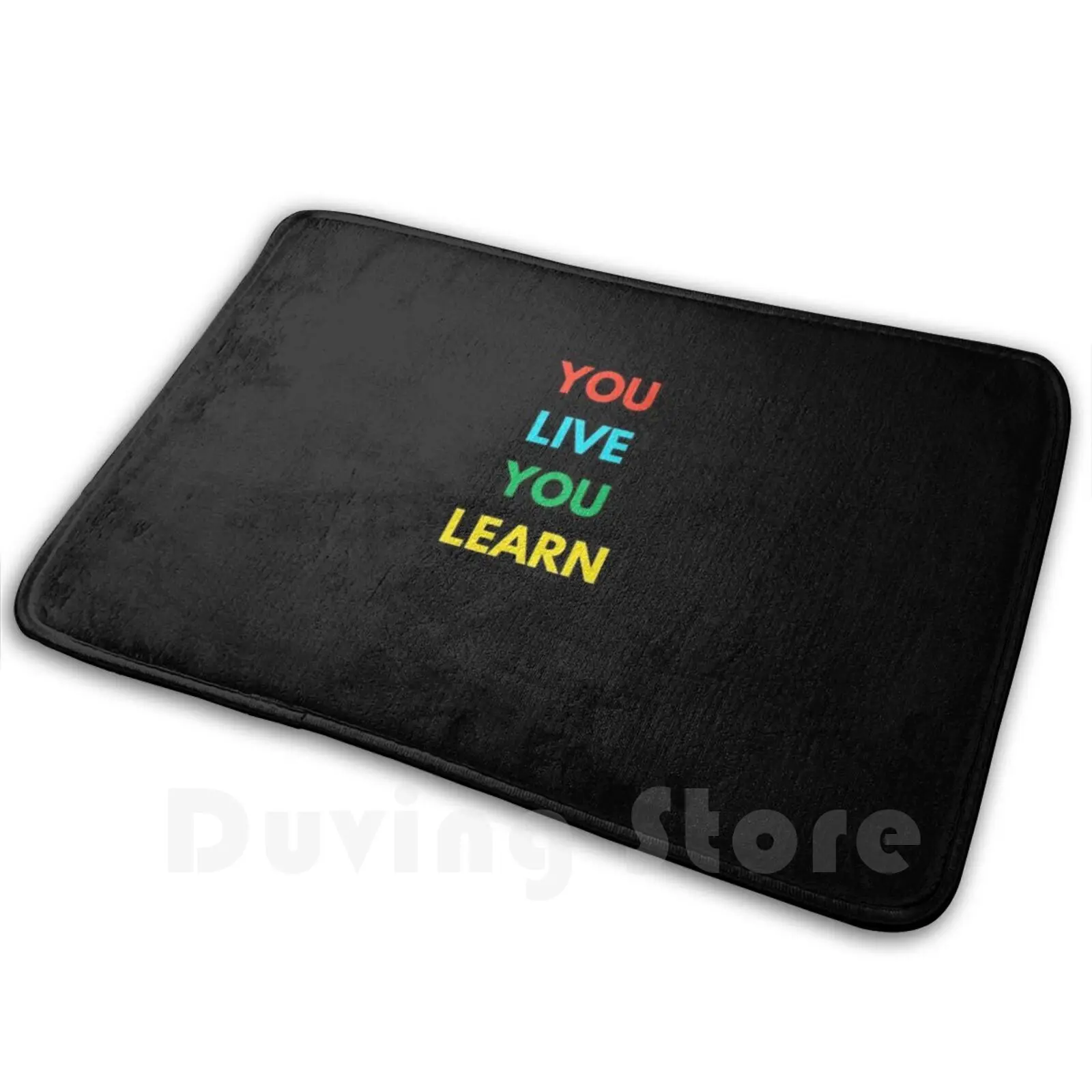 Vivi Impara Tappeto Tappeto Tappeto Cuscino Motivi Morbidi Ottimismo Ottimista Ispirazione Ispirazione Grandezza Famoso