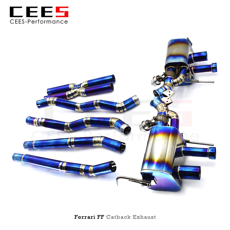 Cees Catback Scarico Per Ferrari Ff 6.3 2011- Tuning Performance Titanium X Pipe Midpipe Scarico Refit Performance Valve Marmitta