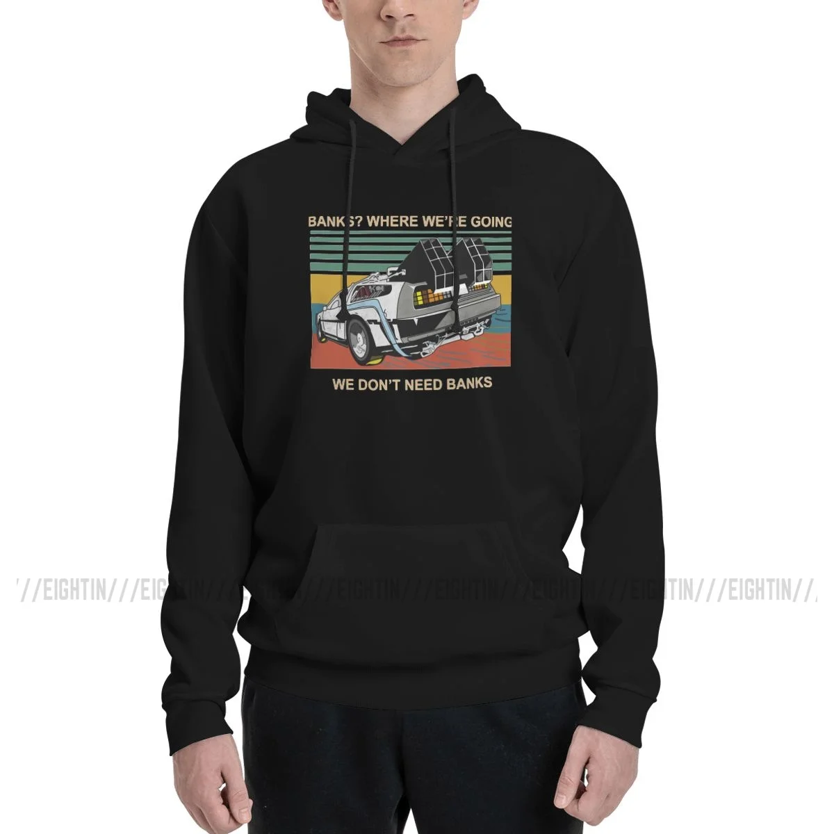 Dove Siamo Diretti Al Futuro Uomini Martelletti Mcfly Doc Brown Time Machine Travel Flux Delorean Clock Tower Felpe Con Cappuccio A Maniche Lunghe