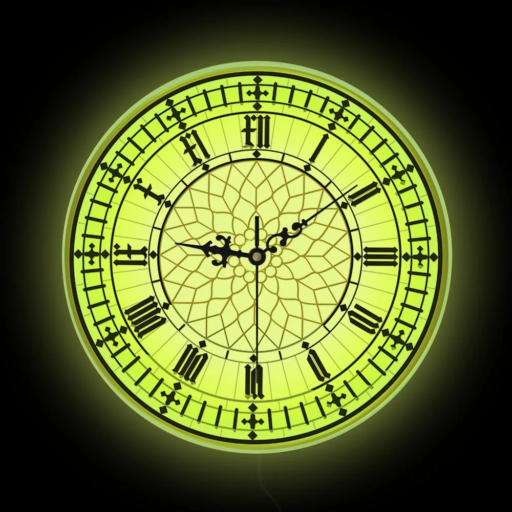Orologio Di Elizabeth Tower Big Ben Led Lighting Clock Lampada Da Parete Da Comodino Per Camera Da Letto Retro British Home Decor Clock Orologio Lumin