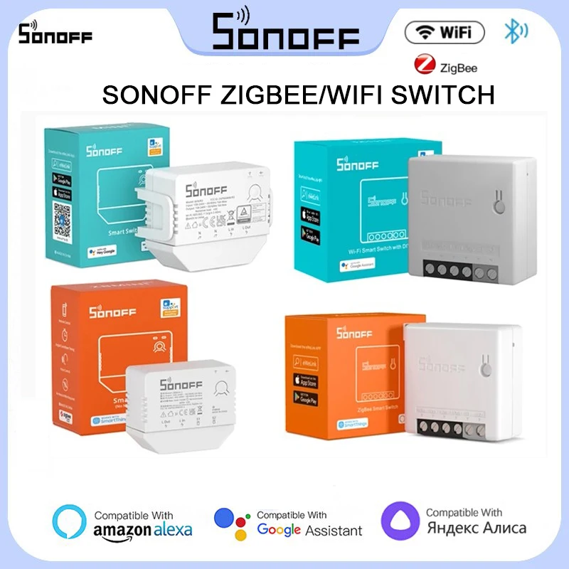 Sonoff Mini R2 Wifi Switch Mini R3 Zbmini Wifi Smart Switch Tramite Alexa Google Home Alice Smart Home Sonoff Mini Interruttore Wireless