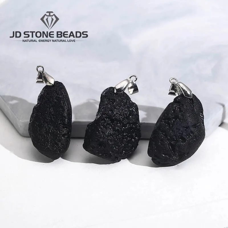 1 Pz Meteoriti Naturali Ciondolo Nero Indocinite Tektite Cosmic Power Energy Lucky Health Stone Per Gioielli Che Fanno Collana Fai Da Te