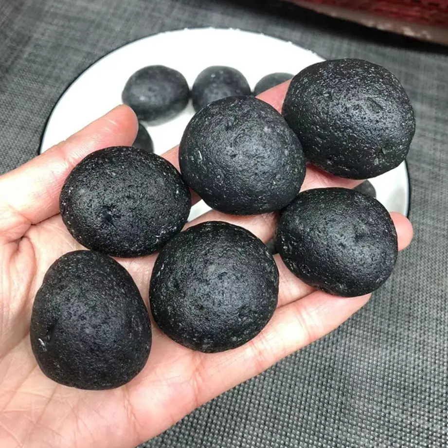 Pietra Naturale Meteorite Black Tektite Esemplare Cosmic Power Energy Mineral Rock Crystal Lucky Health Collect Souvenir Gift