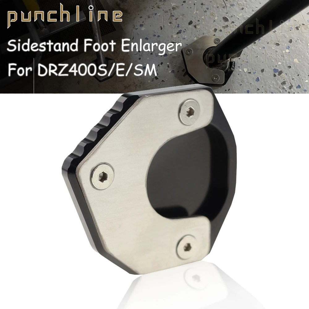 Fit For Suzuki Drz 400S Drz 400E Drz 400 Sm Drz400Sm Drz400E 2000-2020 Kickstand Sidestand Stand Extension Enlarger Pad