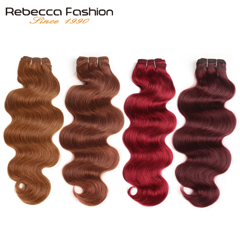 Ricci Double Drawn Hair 113G Remy Brazilian Body Wave Fasci Di Capelli Umani P4/27 P1B/30 P4/30 Ombre Rosso Marrone Nero Colori
