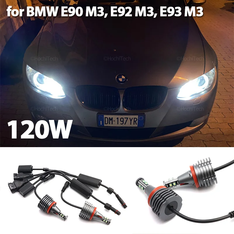 Angel Eyes Led Halo Marker Lampadina Sostituire Per Bmw Serie 3 E90 M3, E92 M3, E93 M3 2008-2013 120W H8 Angel Eyes Luce Diurna