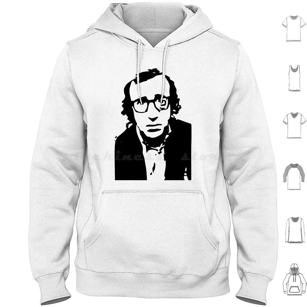 Annie Hall Woody Allen Stencil Felpe Con Cappuccio Manica Lunga Woody Allen Cult Cult Movie Cult Film Classic Classic Movie Movie