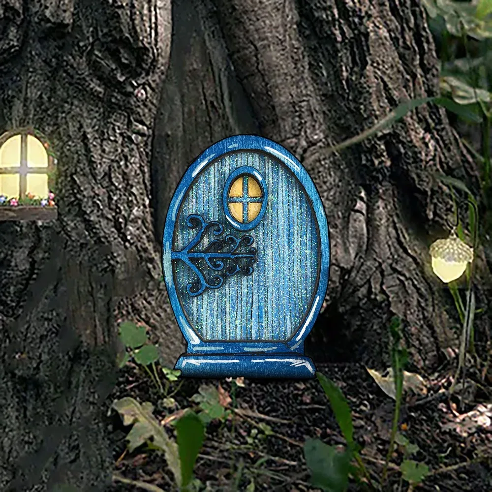 Cancello Fatato Circolare Fai Da Te Stereoscopico Elliptical Elf Nano Gate Woodiness Miniatura Fata Gnomo Decorazione Del Giardino