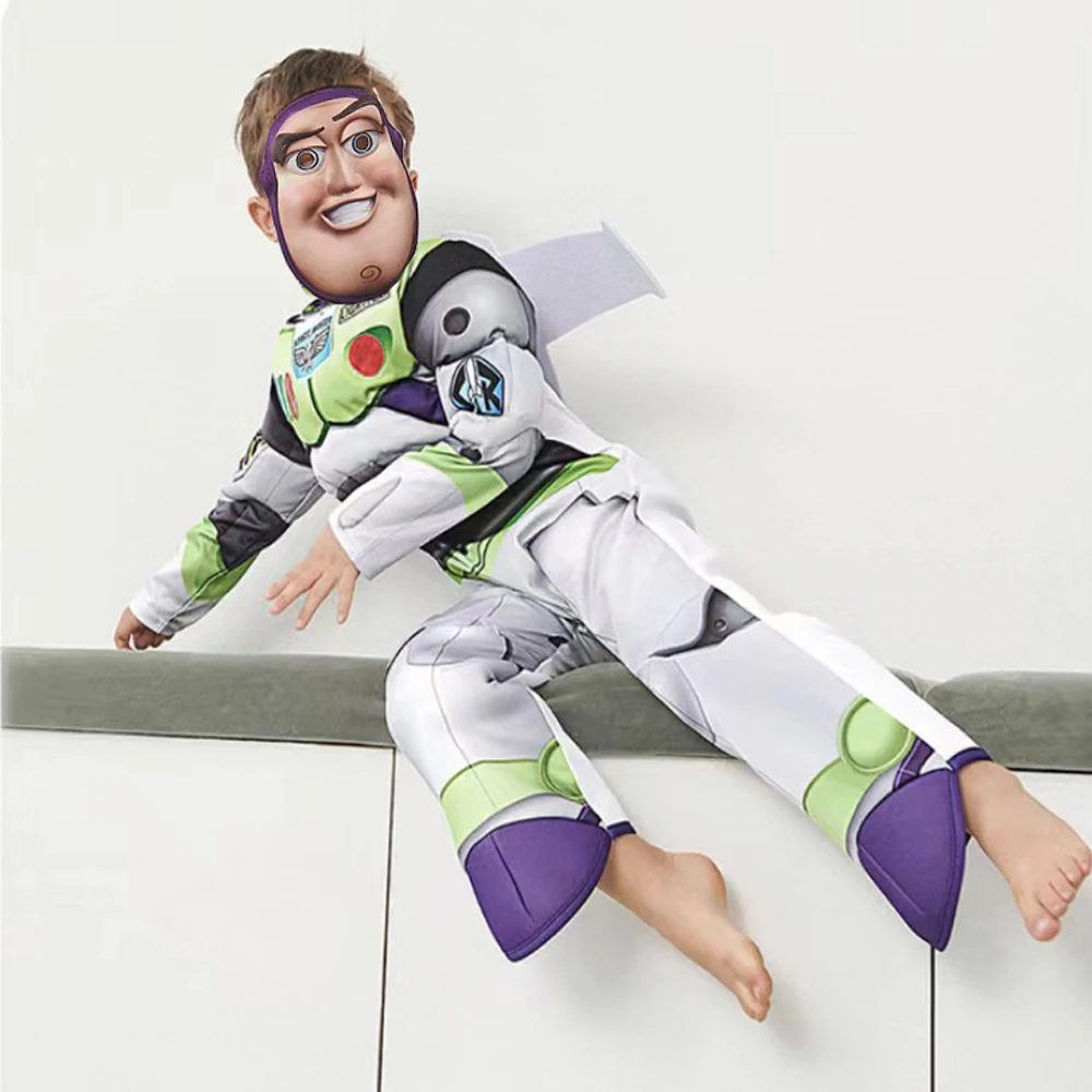 2024 Kids Space Range Buzz Lightyear Fancy Dress Ragazzi E Ragazze Halloween Woody Cowboy Toy Costume Cosplay 3-10 Anni