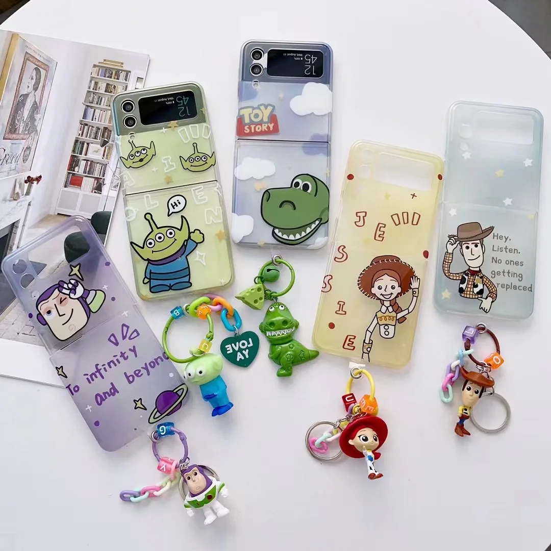 Disney Buzz Lightyear Woody Alien Con Custodia A Sospensione Per Samsung Galaxy Z Flip 3 Hard Pc Back Per Z Flip 4 Custodia Protettiva