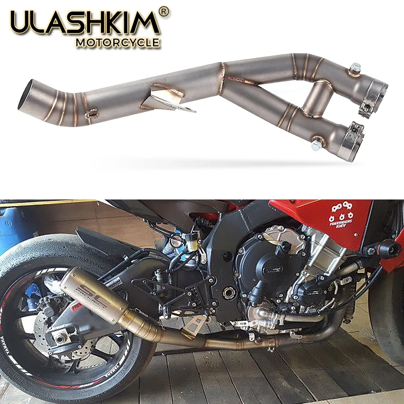 Scarico R1 Slip On Per Yamaha R1 Full System Silenziatore Di Scarico Tubo Centrale Per Yzf-R1 Yzf R1 Senza Scarico Da 2004 A 2021