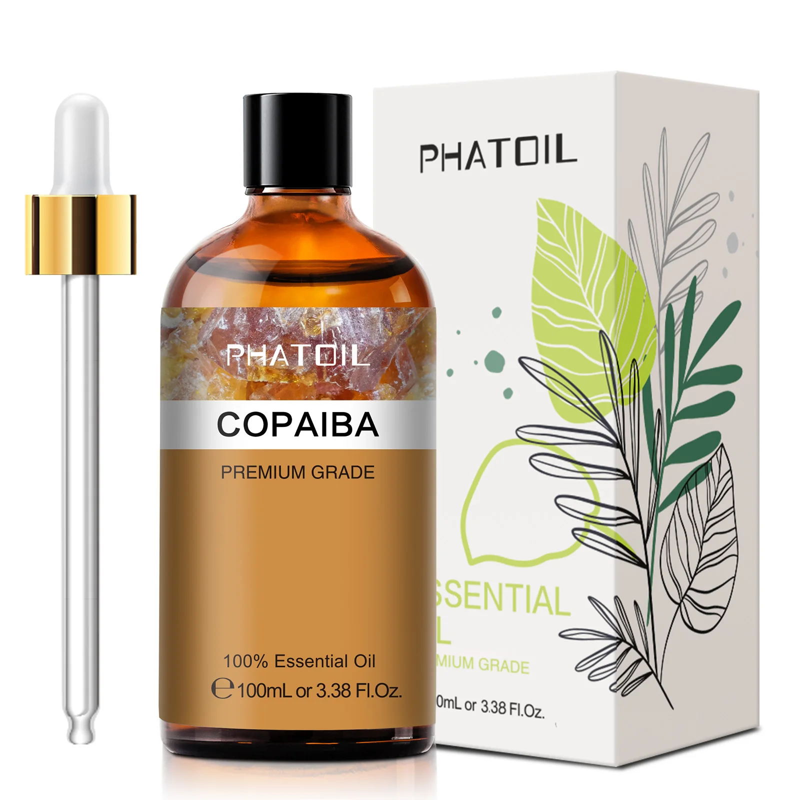 Phatoil 100Ml Copaiba Oli Essenziali Puri Elicriso Neroli Albero Del Tè Australiano Limone Eucalipto Curcuma Origano Olio Di Menta Verde