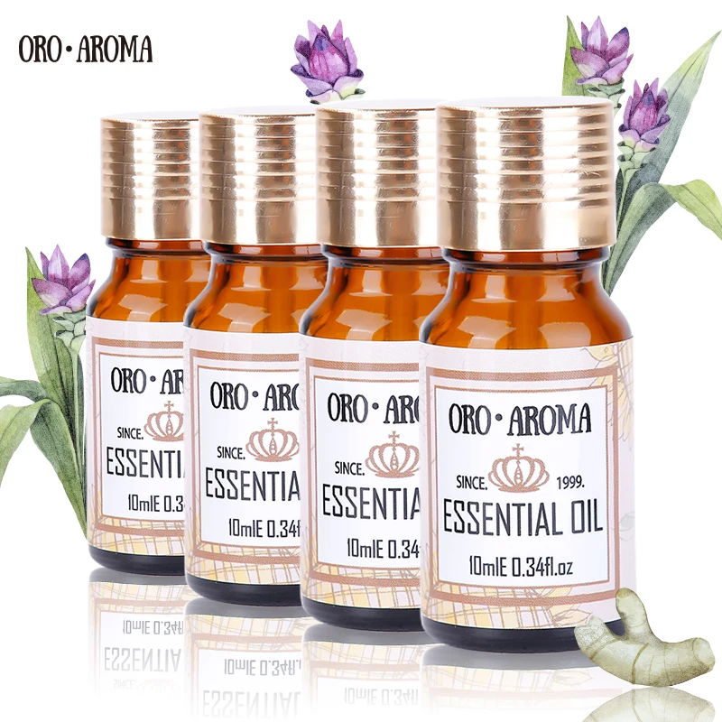 Oroaroma Cherry Blossom Tea Tree Lotus Lavanda Oli Confezione Per Aromaterapia Massaggio Spa Bath 10Ml * 4
