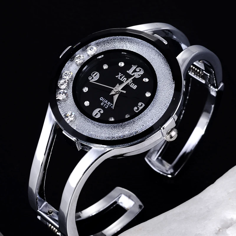 Xinhua Fashion Watches Women Bracciale In Acciaio Inossidabile Bangle Strass Luxury Party Dress Orologio Femminile Relogios Feminino