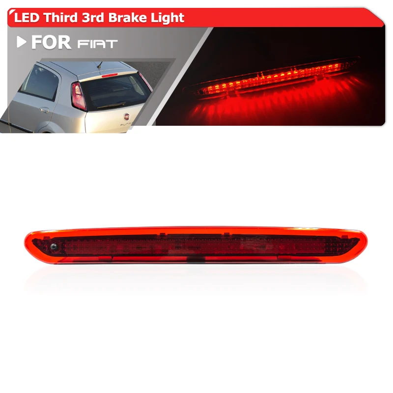 1X Led High Mount Terzo 3Rd Luce Di Freno Per Fiat / Abarth Grande Punto Punto Evo Oem: 2122000407 51974522 51722247