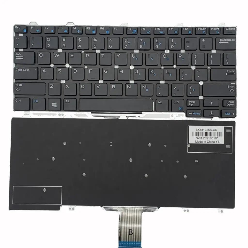 Nuovo Us Tastiera Del Computer Portatile Per Dell Latitude 7350 E7270 E7250 7270Mj8Hy 0Mj8Hy Xcd5M 0Xcd5M